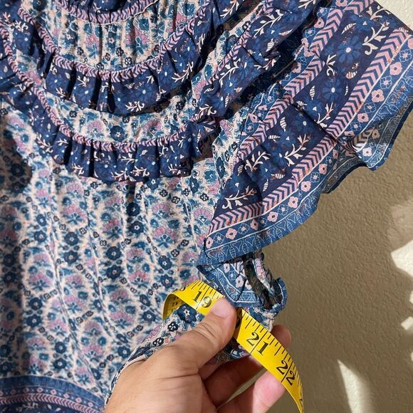 Sea New York Blue and Pink Patterned Blouse - Picture 5 of 6